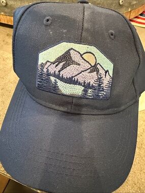 Men's Navy Mountain Patch Baseball Cap